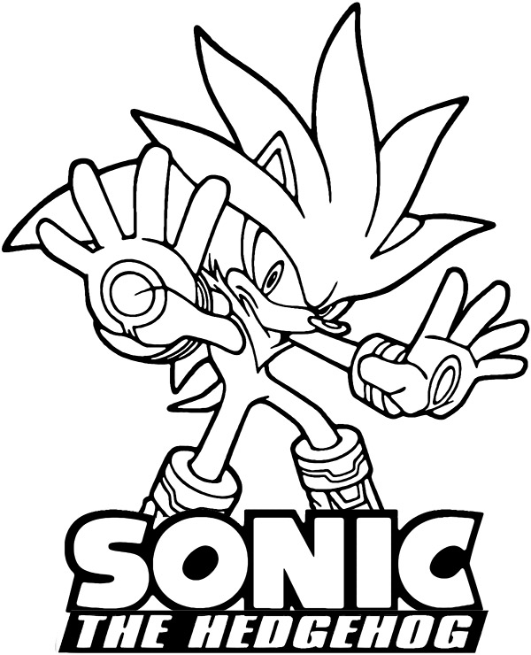 Sonic Shadow coloring page to print 