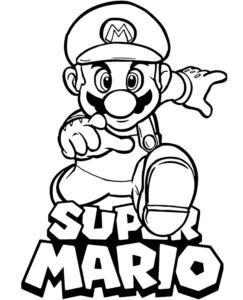 Top-quality Mario coloring page