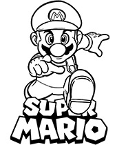 Mario coloring pages for childre