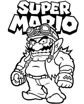 Wario coloring sheets Mario game