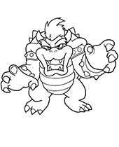 King bowser picture for coloring