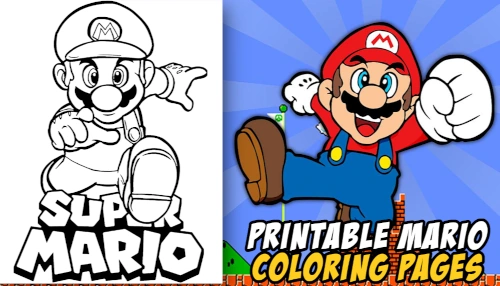 New Mario coloring pages released mobile