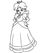 Princess Daisy coloring sheet