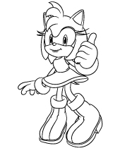 Amy Rose coloring sheet