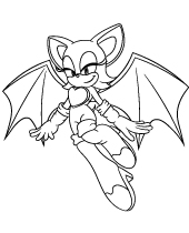 Rouge the Bat coloring sheet