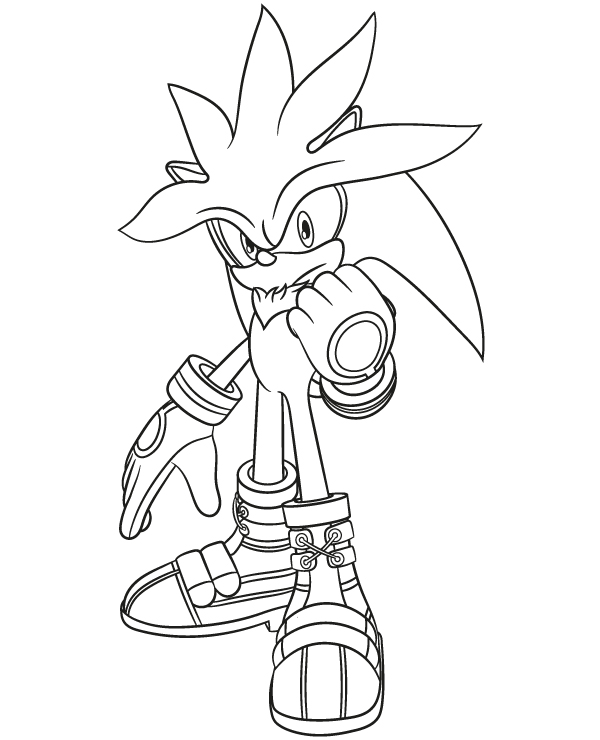 Printable Sonic the Hedgehog Shadow Coloring pages - Printable