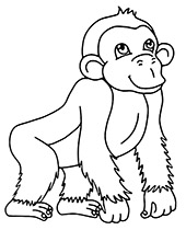 Monkey coloring sheet