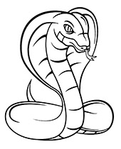 Cobra coloring sheets snake attack