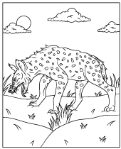Hyena coloring picture wild animal