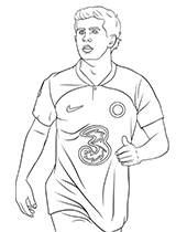 Soccer player Pulisic coloring page