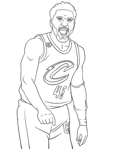 Donovan Mitchell coloring pages NBA