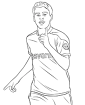 Reyna American soccer player coloring page
