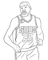 Kevin Durant coloring page to print