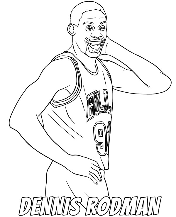 Printable Dennis Rodman coloring page - Topcoloringpages.net