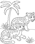Animal jaguars coloring page wild cats