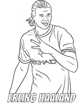 Coloring page of Haaland Erling