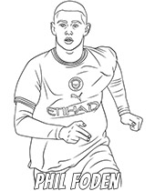 Phil Foden picture for coloring