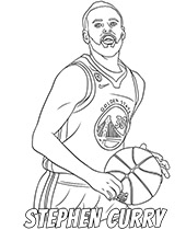Stephen Curry coloring sheet to print