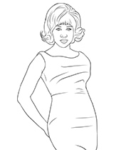 Coloring pages Aretha Franklin