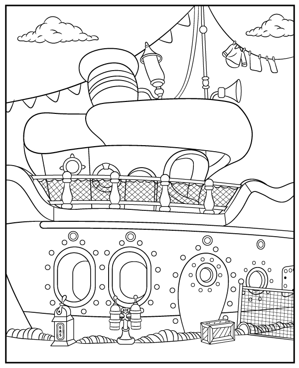 Donald Duck Pond ride coloring page - Topcoloringpages.net