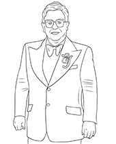 Sir Elton John coloring pages