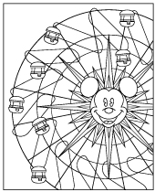 Observation wheel coloring picture