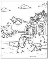 Dumbo ride coloring pages DIsneyland