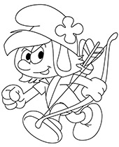 Smurfstorm coloring page with a Smurf warrior girl