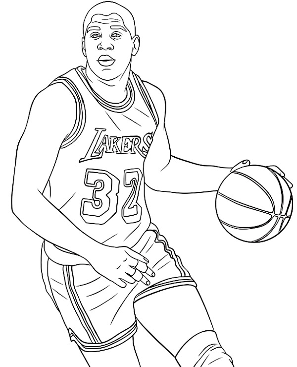 Los Angeles Lakers NBA Disney coloring pages