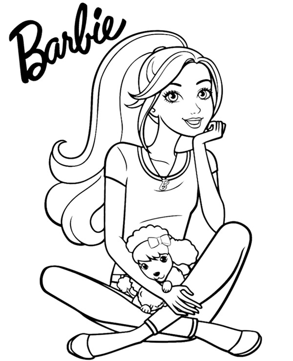 Barbie - Free printable Coloring pages for kids