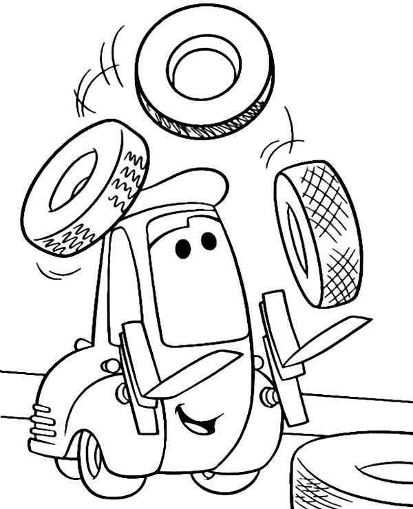 Cars coloring pages with Guido