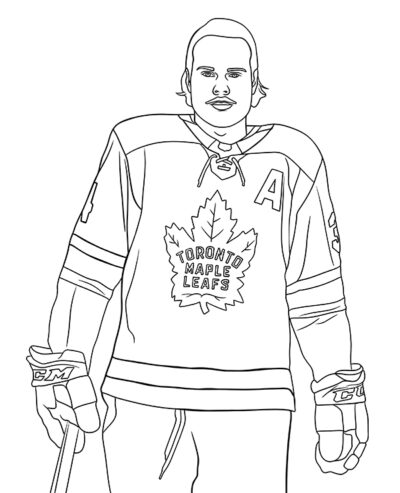 Auston Matthews coloring page hockey