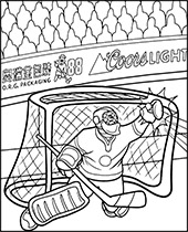 Hockey goalkeeper coloring sheet