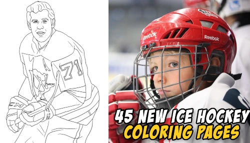 New ice hockey coloring pages baner mobile
