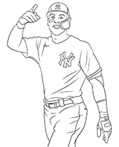 Baseball coloring pages with Aaron Judge
