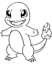 Printable Pokemon coloring pages with charmander