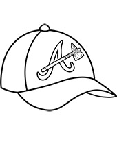 Baseball coloring sheets with a baseball cap