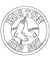 Baseball coloring pages MLB club logo Boston Red Sox