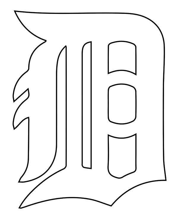 Detroit Tigers logo coloring page - Topcoloringpages.net