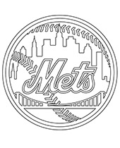 Baseball coloring pages MLB club logo NY Mets