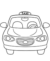 Taxi coloring sheet to print