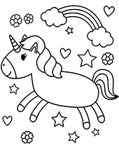 Unicorns coloring pages for free