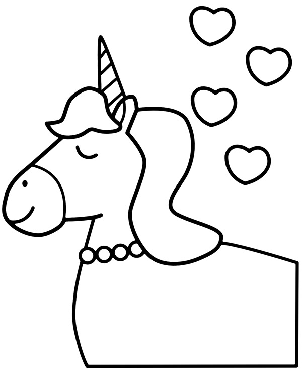 Unicorn picture for coloring for kids