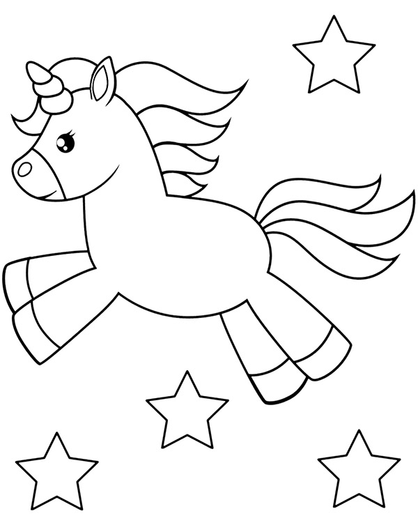 Picture of an unicorn for preschoolers