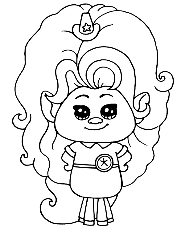 Delta Dawn coloring page Trolls character