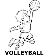 Category of volleyball coloring pages