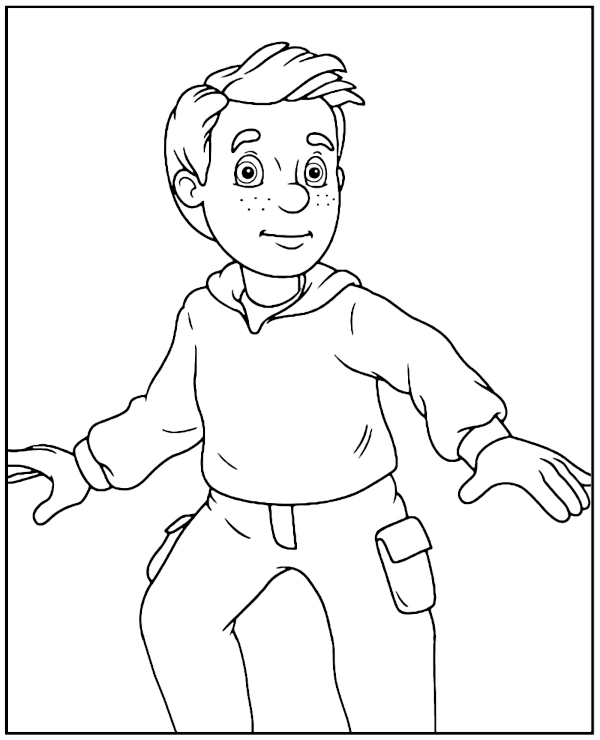 James Jones coloring page Fireman Sam character