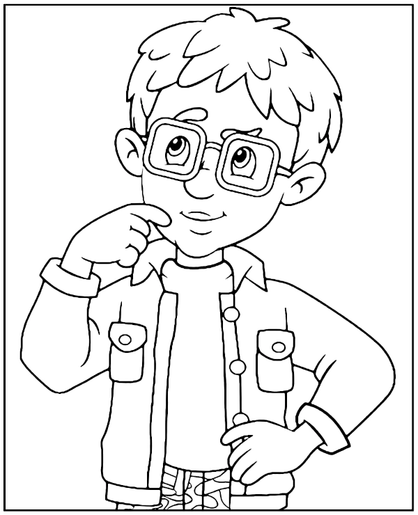 Norman Price wondering coloring page to print