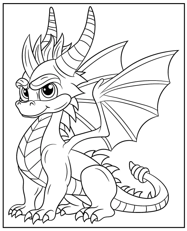 Mighty dragon coloring pages to print