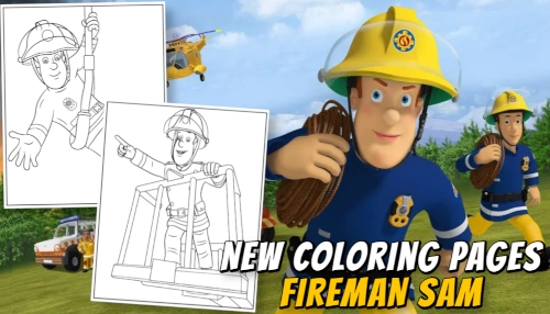 New Fireman Sam coloring pages released blog banner mobile